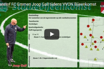 VIDEO – Vastzetten tegenstander in verschillende situaties door Joop Gall met 1e selectie FC Emmen